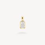 Radiant Cut Diamond Solitaire Bezel Pendant