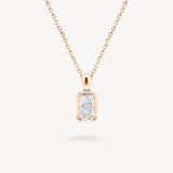 Radiant Cut Diamond Solitaire Bezel Necklace
