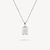 Radiant Cut Diamond Solitaire Bezel Necklace
