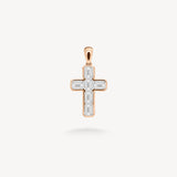 Emerald Cut Diamond Cross Pendant