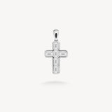 Emerald Cut Diamond Cross Pendant