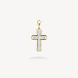 Emerald Cut Diamond Cross Pendant