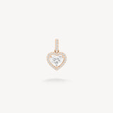 Heart Shaped Diamond Halo Pendant