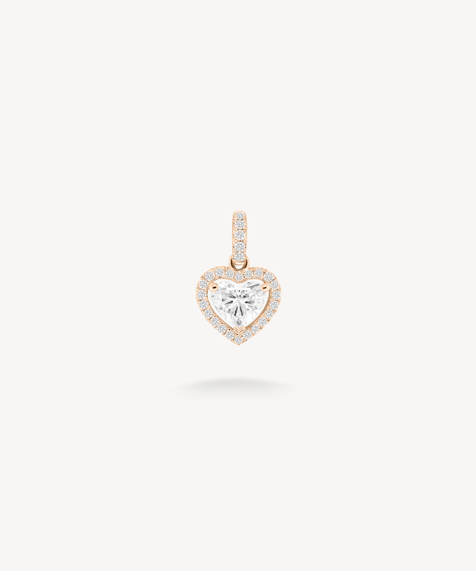 Heart Shaped Diamond Halo Pendant