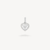 Heart Shaped Diamond Halo Pendant