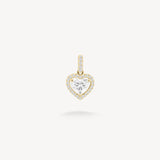 Heart Shaped Diamond Halo Pendant