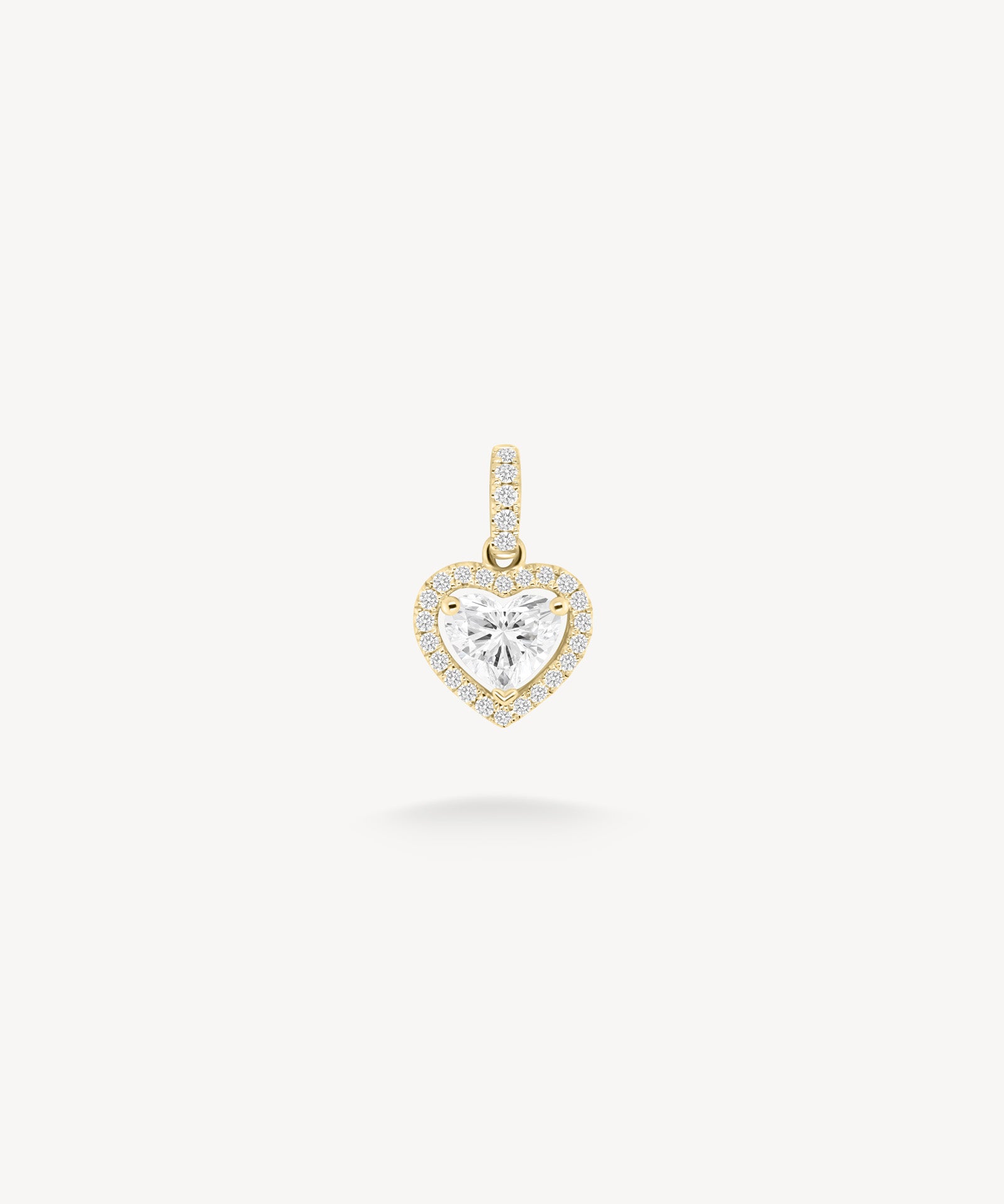 Heart Shaped Diamond Halo Pendant