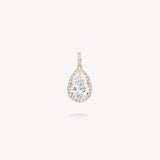 Pear Cut Diamond Halo Pendant