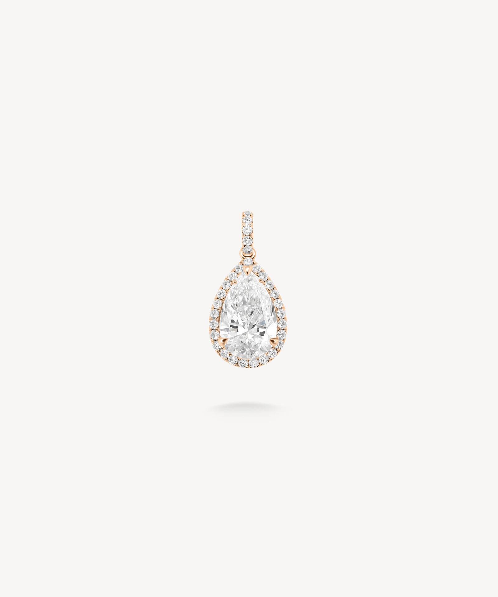 Pear Cut Diamond Halo Pendant