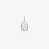 Pear Cut Diamond Halo Pendant