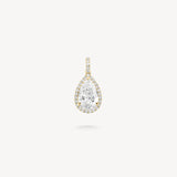 Pear Cut Diamond Halo Pendant
