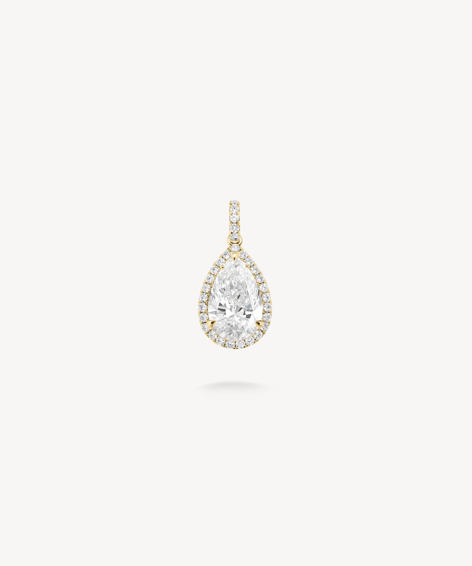 Pear Cut Diamond Halo Pendant