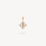 XO diamond pendant in rose gold