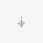XO diamond pendant in white gold