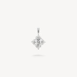XO diamond pendant in white gold