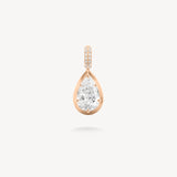 Pear Cut Diamond Prong Pendant with Hinged Knife-Edge Bail
