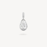 Pear Cut Diamond Prong Pendant with Hinged Knife-Edge Bail