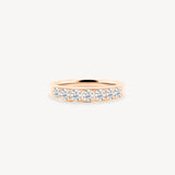 Round Cut Diamond Half Eternity Ring in Channel Setting