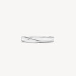 Spiral gold ring in white gold
