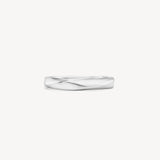 Spiral gold ring in white gold