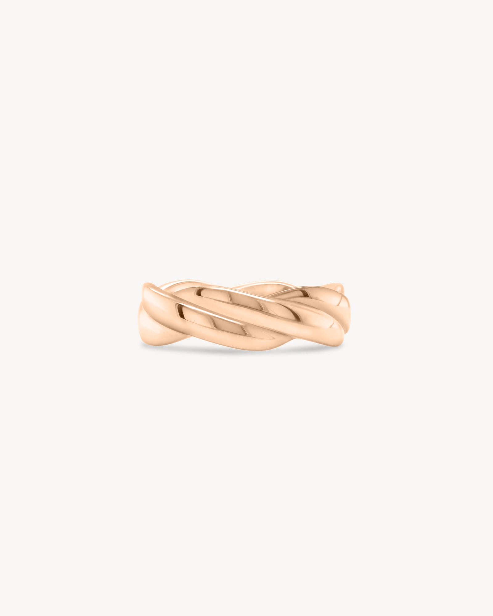 Gold twist ring in rose gold