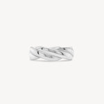 Gold twist ring in white gold