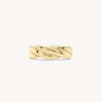Gold twist ring in yellow gold