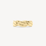 Gold twist ring in yellow gold