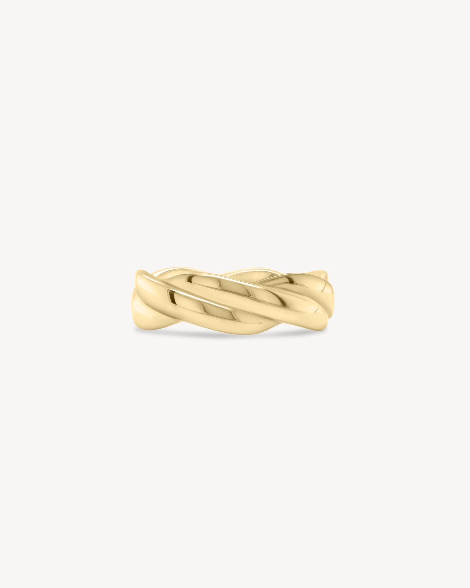 Gold twist ring in yellow gold