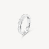 Princess Cut Diamond Half Eternity Ring in Channel Setting