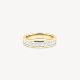 Princess Cut Diamond Half Eternity Ring in Channel Setting