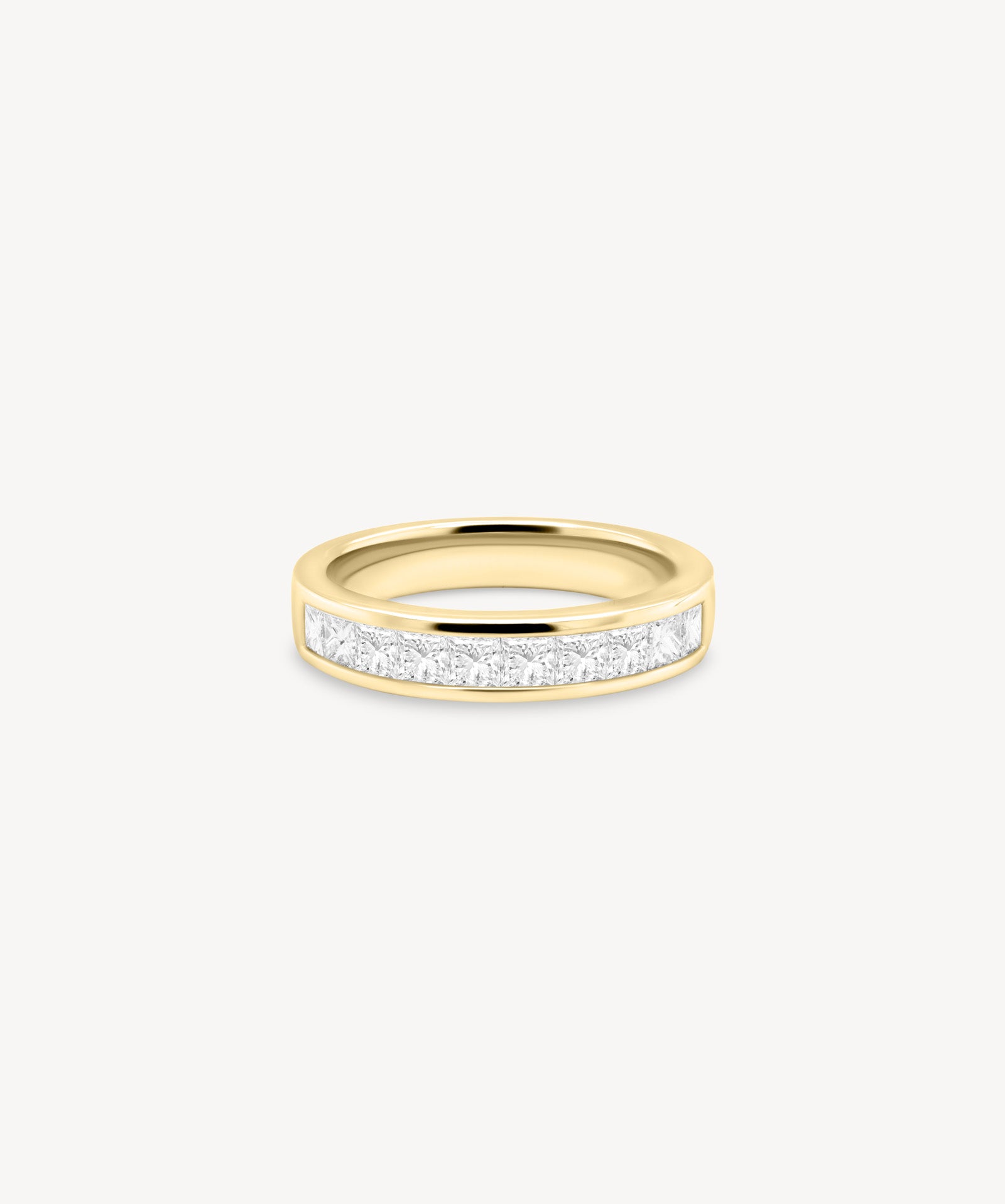 Princess Cut Diamond Half Eternity Ring in Channel Setting