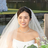 Flower Diamond Station Necklace