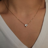 Heart Shaped Diamond Solitaire Necklace