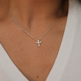 Mini Cross Diamond Necklace