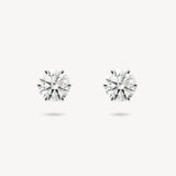 Round Cut Diamond Solitaire Six-Prong Stud Earrings