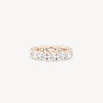 tinxx 18K rose gold lab grown diamond ring on a white background