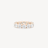 tinxx 18K rose gold lab grown diamond ring on a white background