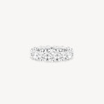 tinxx 18K white gold lab grown diamond ring on a white background