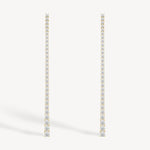 Graduated long drop lab grown diamond earrings in 18K yellow gold from tinxx.
