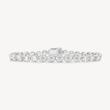 Round Cut Diamond Tennis Bracelet in Enlargement Setting