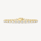 Round Cut Diamond Tennis Bracelet in Enlargement Setting