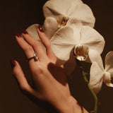 Pear Cut Solitaire Ring in Knife Edge Setting
