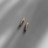 Baguette Cut Diamond Huggie Earrings