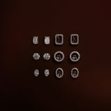 Oval Cut Diamond Stud Earrings with Removable Halo