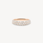 Micro pavé dome lab grown diamond half eternity ring in 18K rose gold from tinxx.