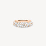 Micro pavé dome lab grown diamond half eternity ring in 18K rose gold from tinxx.